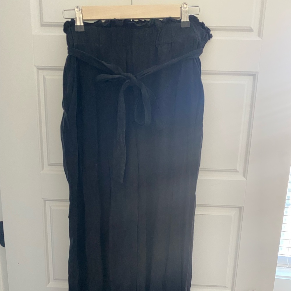 Black Cropped Work Pant